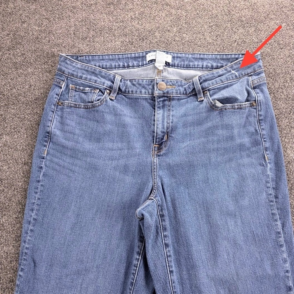 Lane Bryant Wmns Blue Straight Leg Jeans Plus Size 16 Medium Wash Stretch Denim - Picture 5 of 11